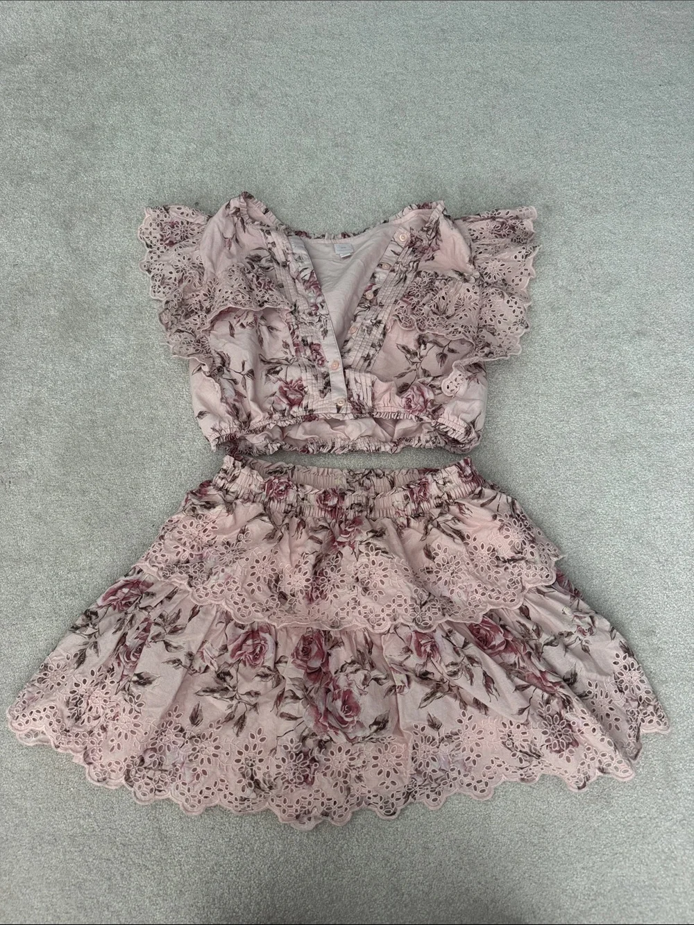 Gap x Love Shack Fancy pink floral set